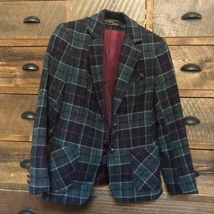 Vintage Porsha by Winer plaid wool blazer. 🐑